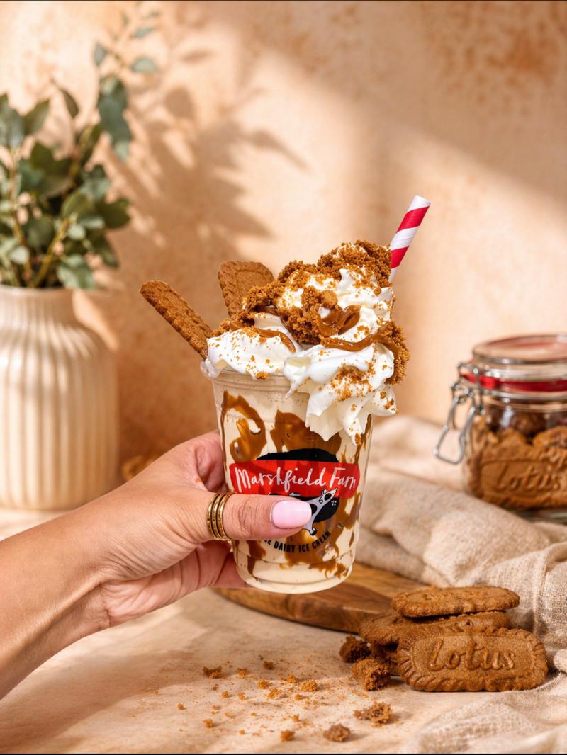 Marshfield Farm ice cream served at an event